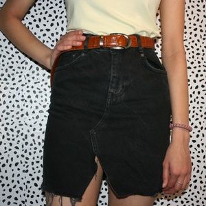 ASOS BLACK DENIM MINI SKIRT